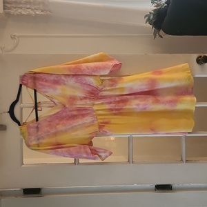 Tie Die Batwing Cover up/Dress. Lined bottom. Magnolia Boutique
